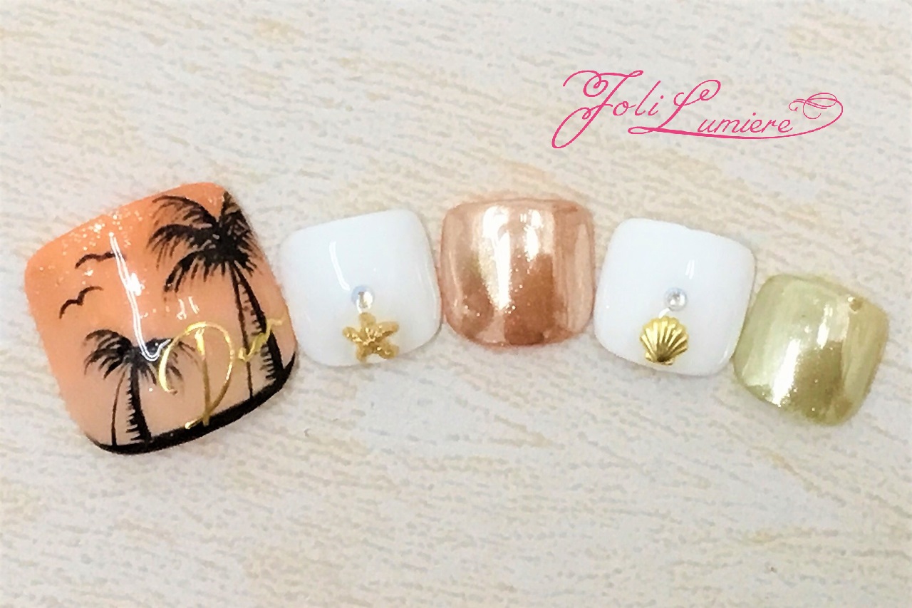 2019フット夏ネイル写真 2019フット夏ネイル写真